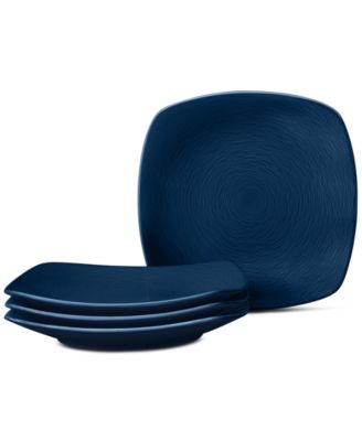 Swirl Square Salad Plates, Set of 4