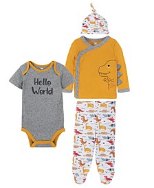 Boys Take Me Home Pant, Top, Bodysuit and Hat, 4 Piece Set