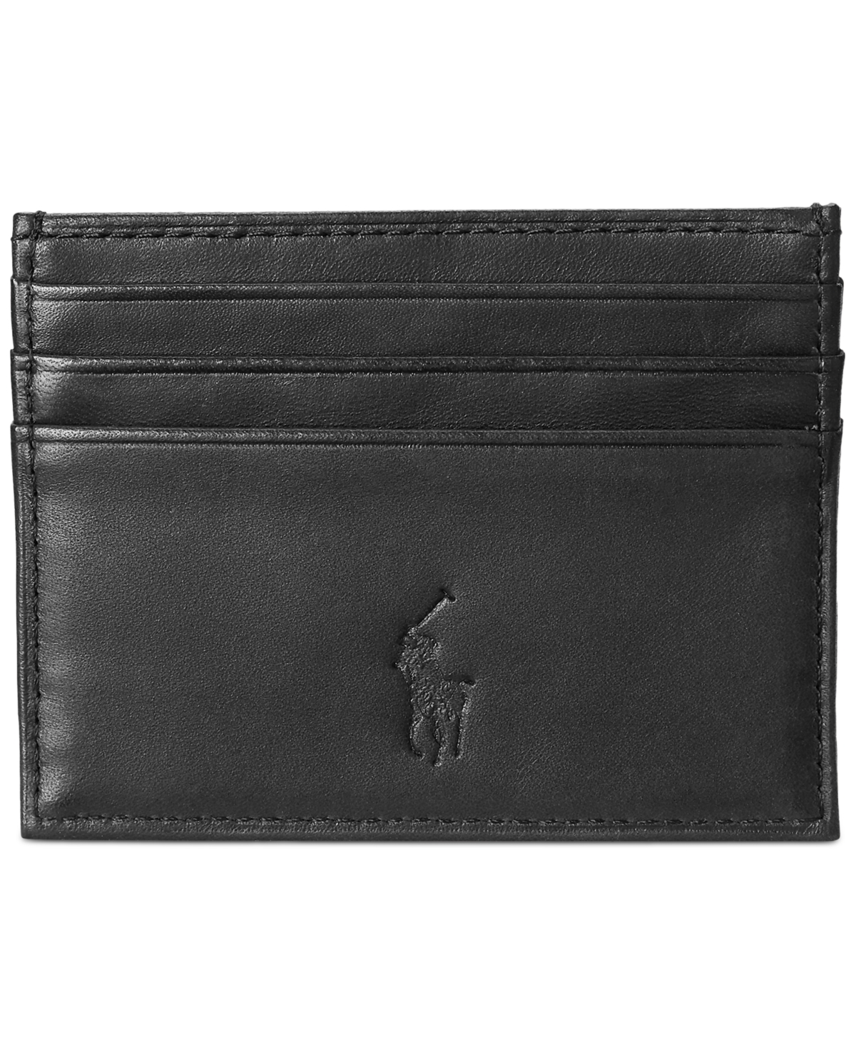 Men's Suffolk Slim Leather Card Case - Black