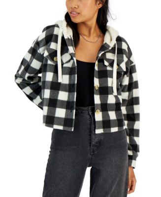 Hippie Rose Junior's Sherpa Trucker Jacket Brown Size X-Small main image 0