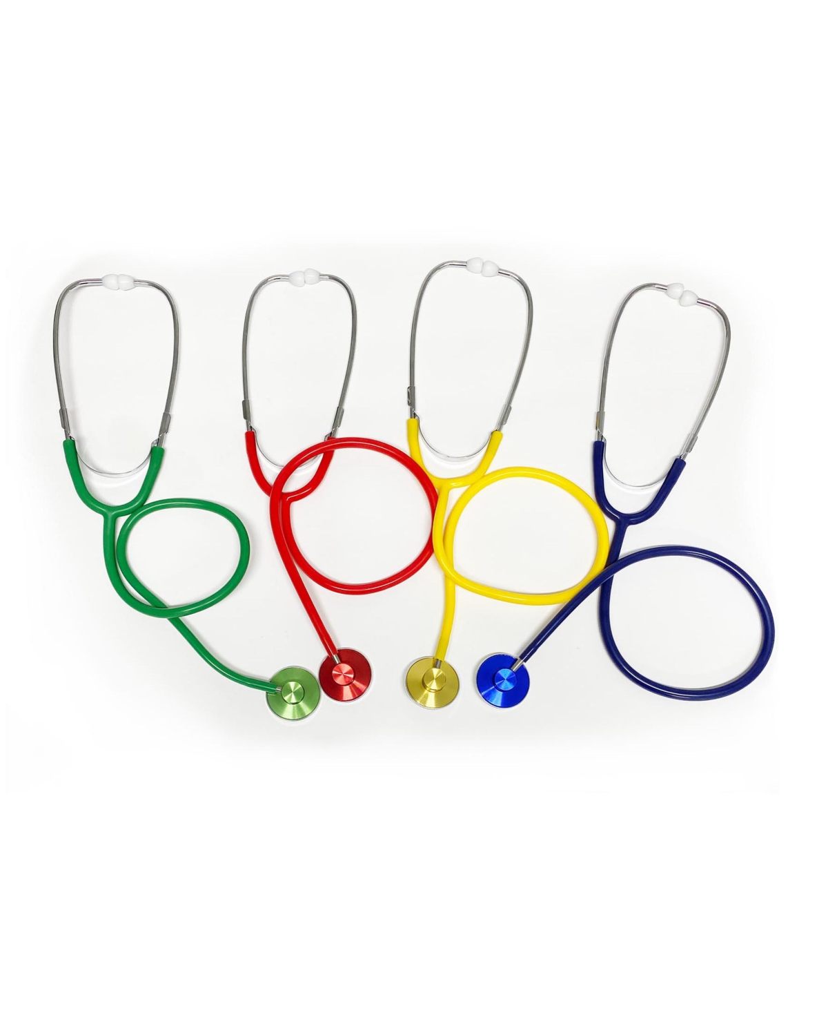 Supertek Stethoscopes, Assorted Colors Set, 4 Piece In Yellow,red,blue,green
