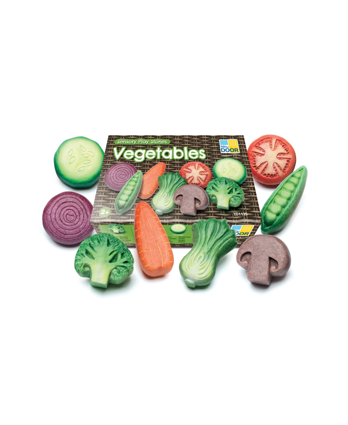 Yellow Door Kids' Vegetable Sensory Play Stones, Set Of 8 In Multicolor