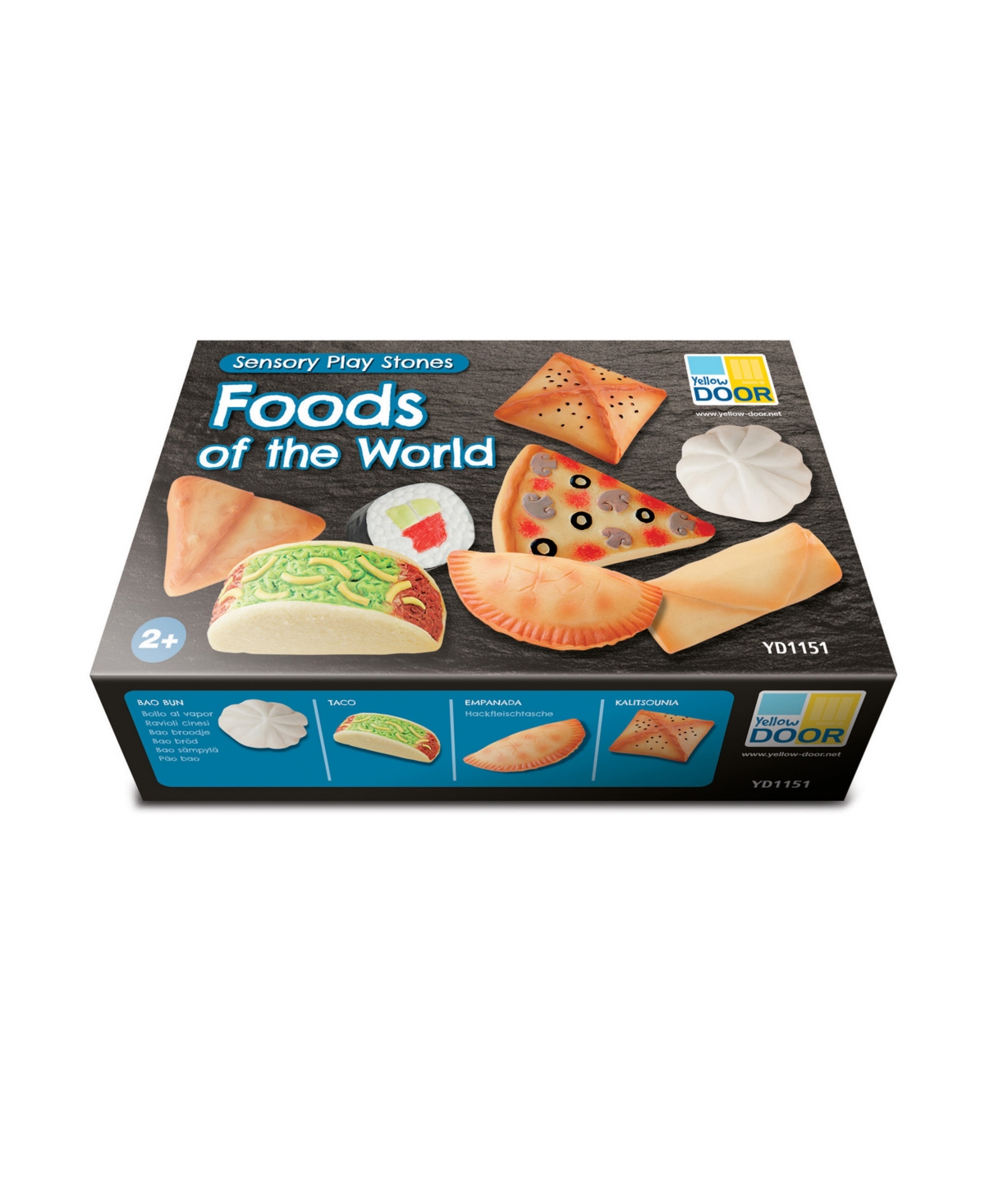 Yellow Door Sensory Play Stones Foods Of The World, Set Of 8 In Multicolor