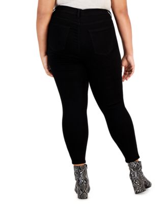 Trendy Plus Size High Rise Skinny Ankle Jeans