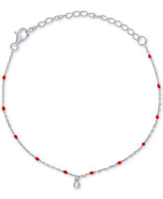 Macy's - Diamond Accent Bezel & Enamel Bead Bracelet
