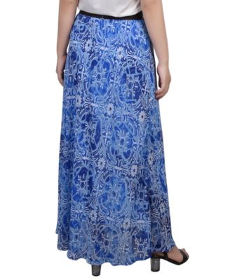 Plus Size Chiffon Maxi Skirt
