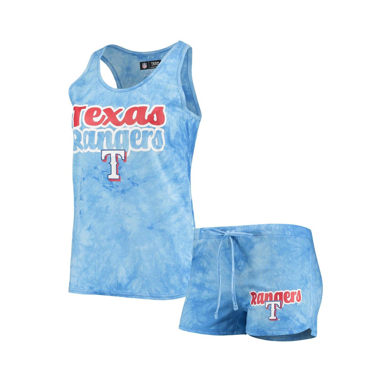 Women's Royal Texas Rangers Billboard Racerback Tank Top and Shorts Set