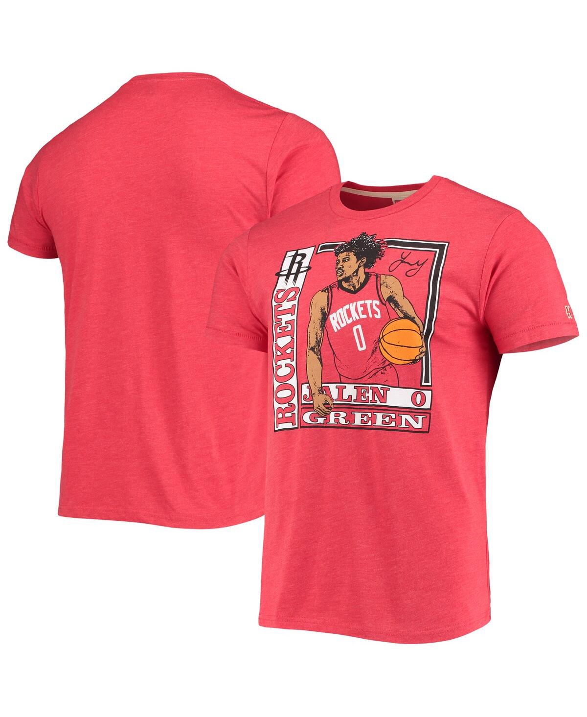 Men's Homage Jalen GreenHouston Rockets Rookie Player Pack Tri-Blend T-shirt - Red