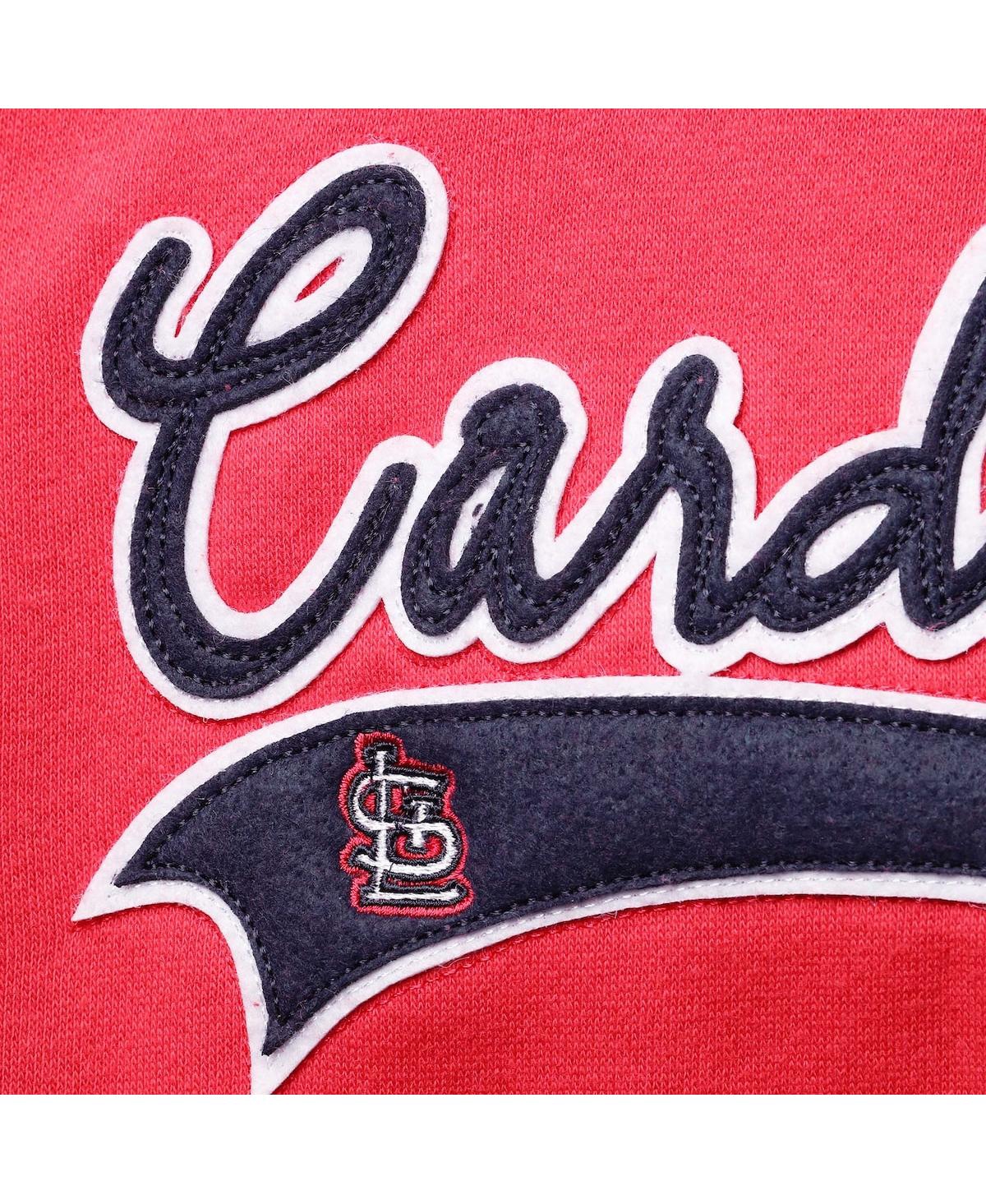 Soft As A Grape Red St. Louis Cardinals Plus Size Side Split Pullover Hoodie In Red