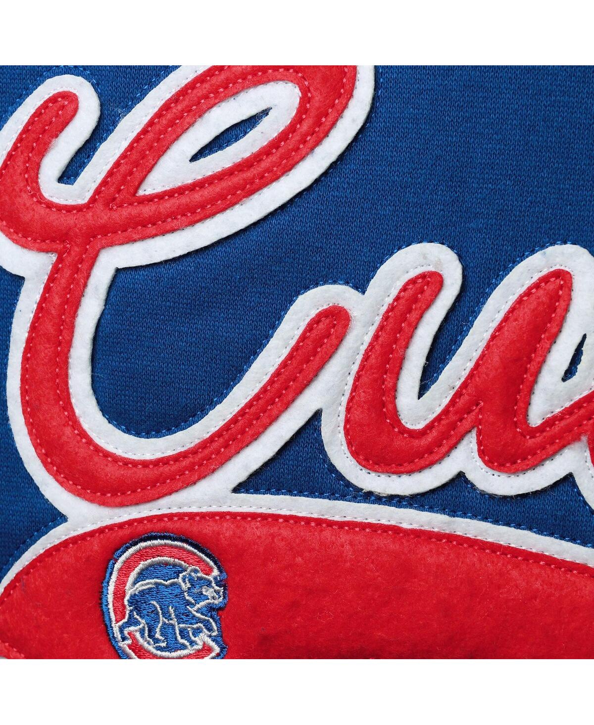 Shop Soft As A Grape Women's  Royal Chicago Cubs Plus Size Side Split Pullover Hoodie
