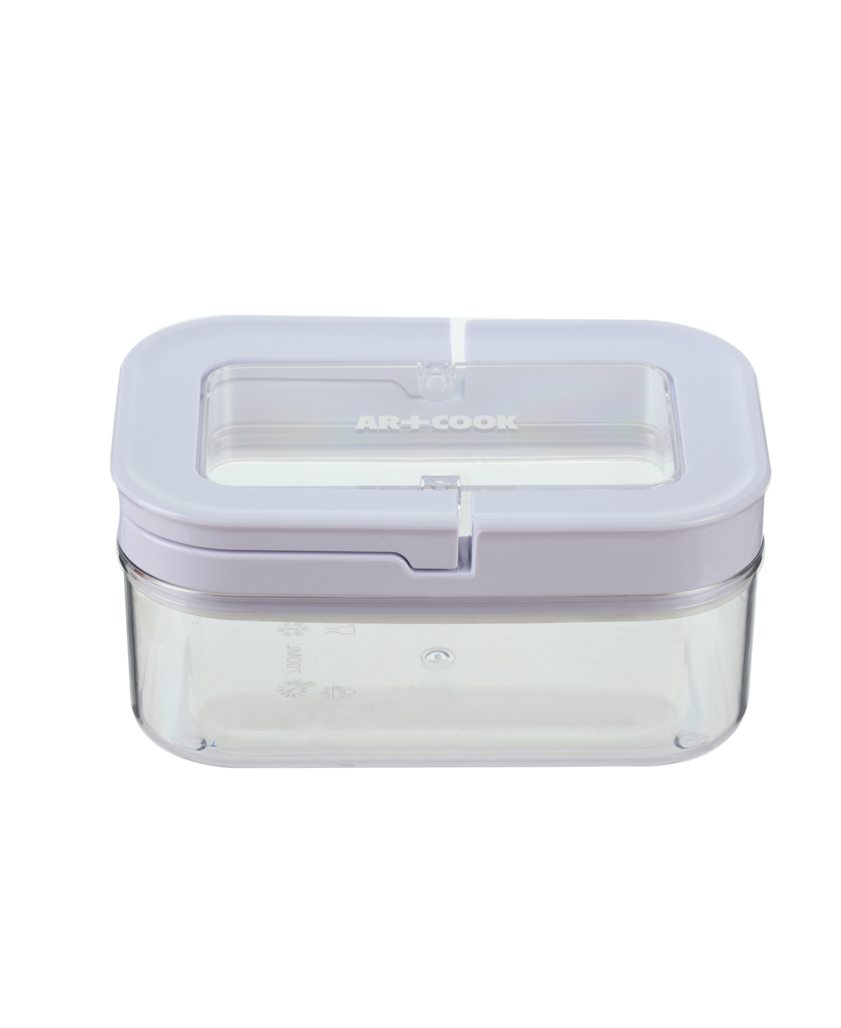Art & Cook Rectangle Airtight Food Storage Container, 0.7 Quart In White