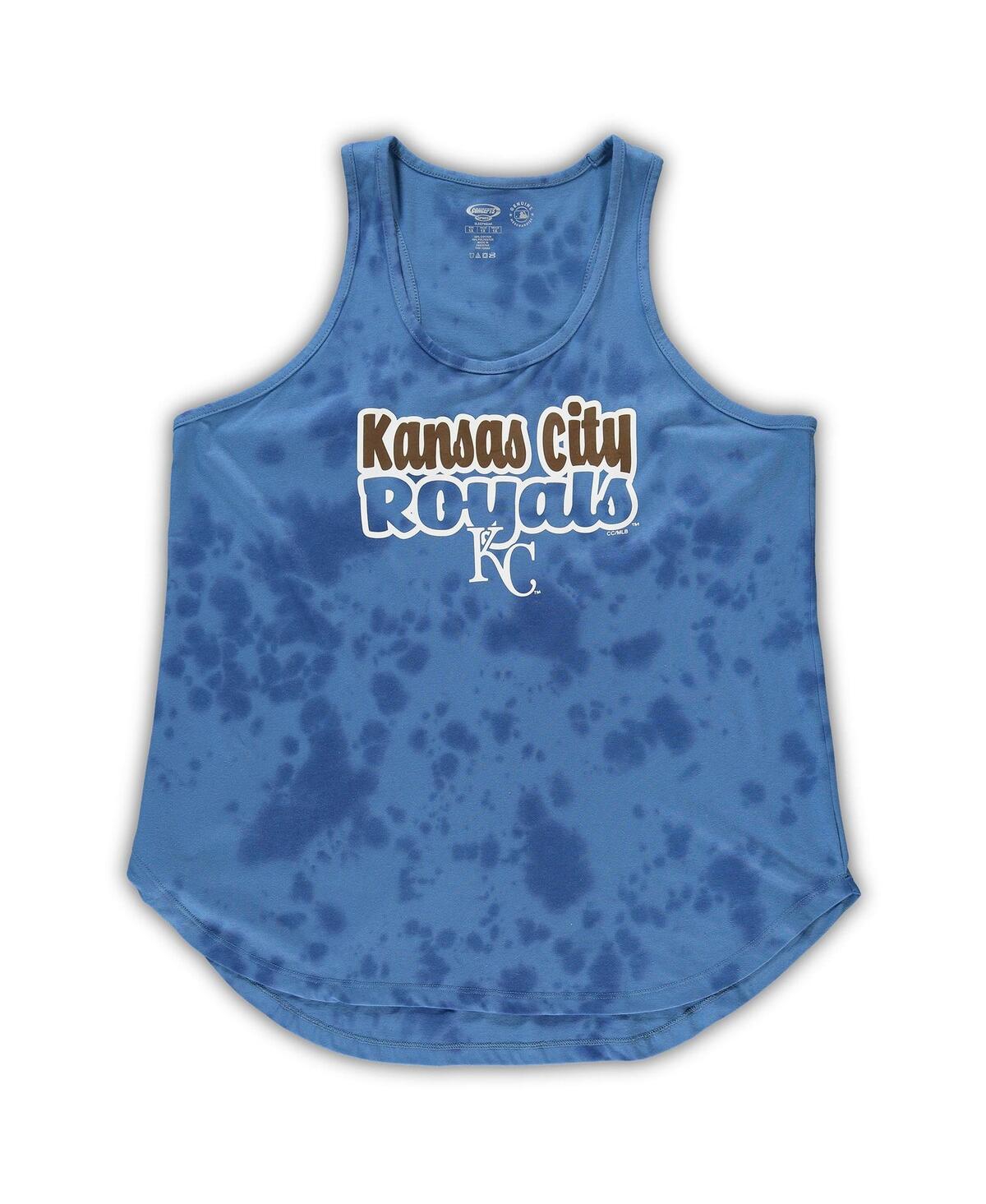 Concepts Sport Women's  Royal Kansas City Royals Plus Size Cloud Tank Top And Shorts Sleep Set In Royal