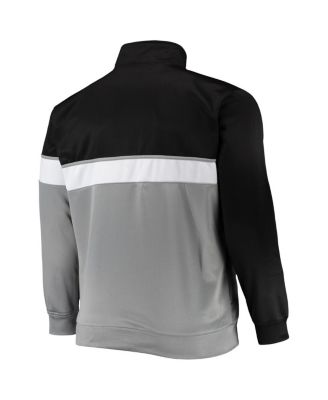 Men's Black, Gray Brooklyn Nets Big and Tall Pieced Body Full-Zip Track Jacket