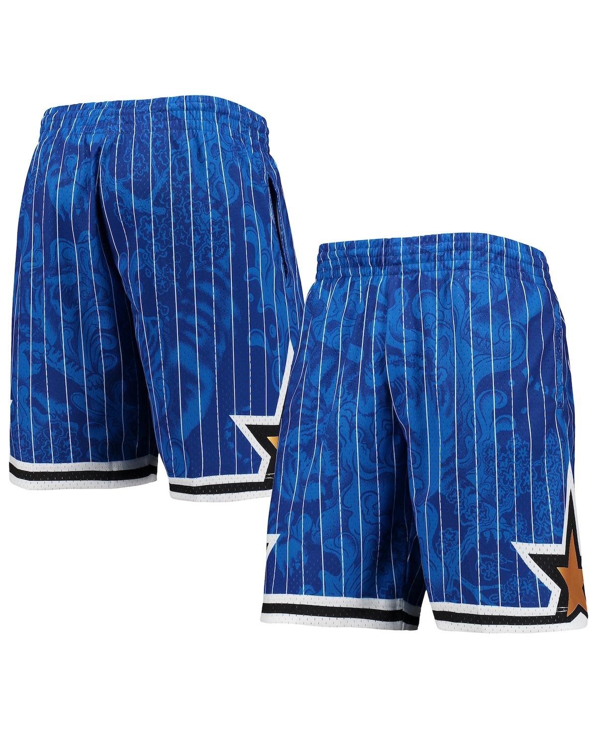 Men's Mitchell & NessOrlando Magic Hardwood Classics Lunar New Year Swingman Shorts - Blue
