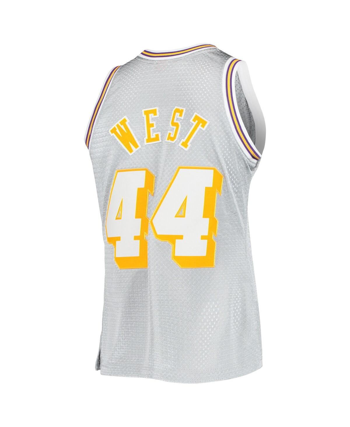 Men's Mitchell & Ness Jerry WestLos Angeles Lakers 75th Anniversary 1971-72 Hardwood Classics Swingman Jersey - Silver