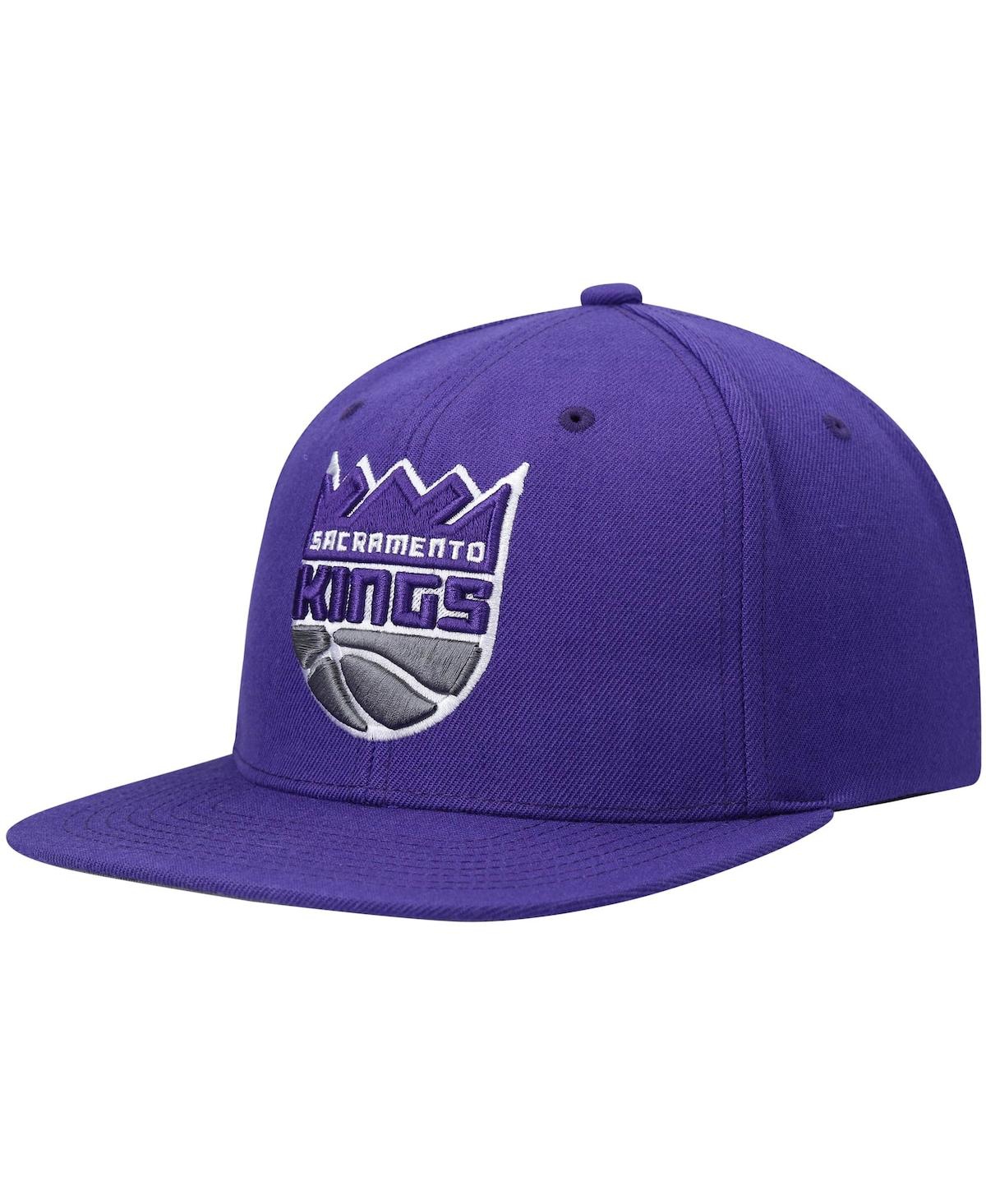 Shop Mitchell & Ness Men's  Purple Sacramento Kings Ground 2.0 Snapback Hat