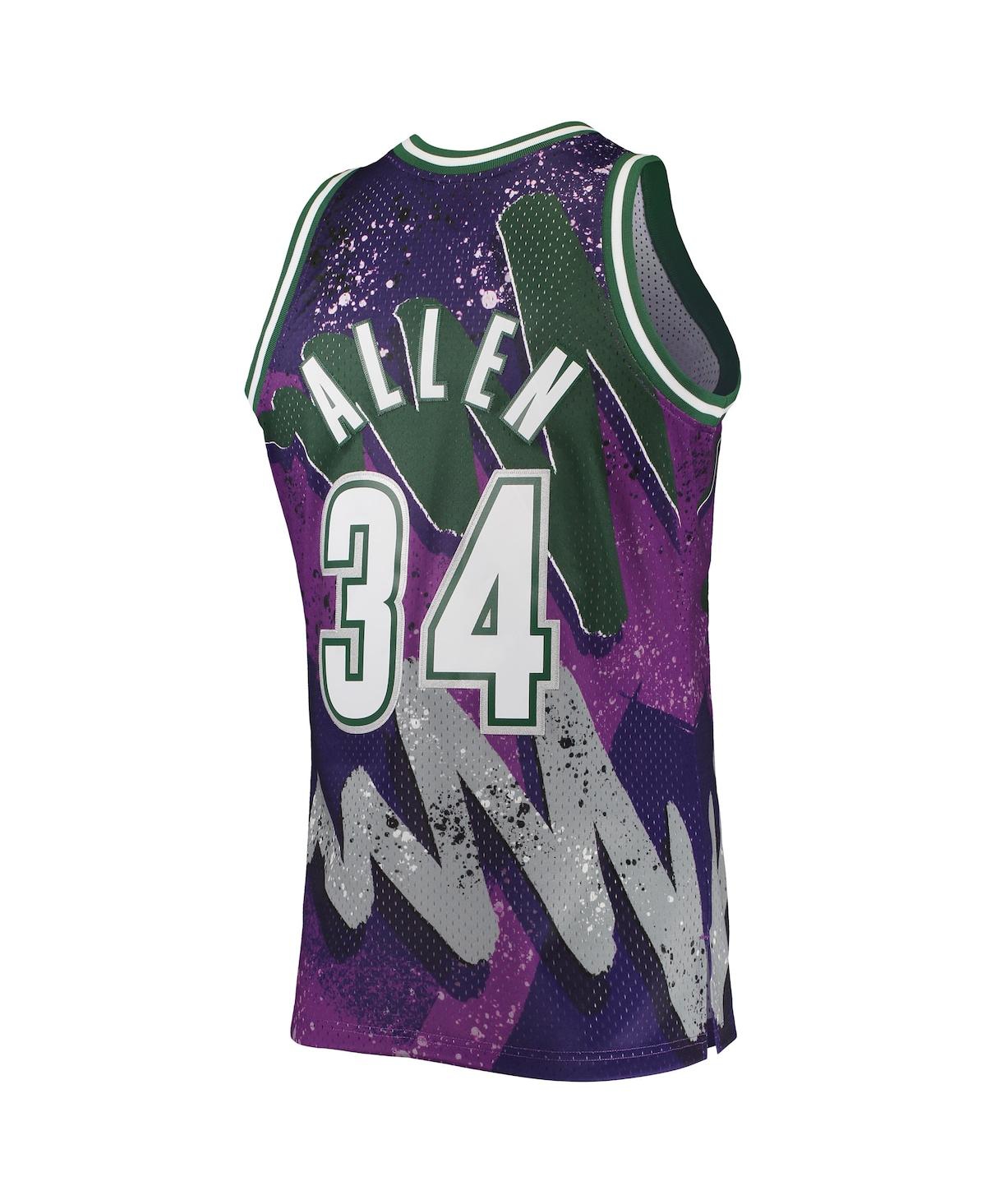 Men's Mitchell & Ness Ray AllenMilwaukee Bucks Hardwood Classics 2000 Hyper Hoops Swingman Jersey - Purple