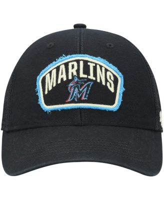 '47 Brand Men's '47 Black Miami Marlins Cledus MVP Trucker Snapback Hat