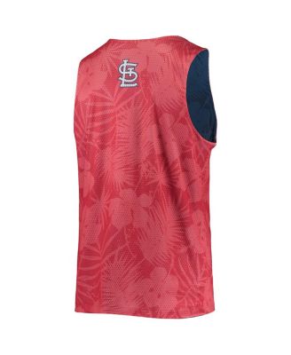 Men's Red St. Louis Cardinals Floral Reversible Mesh Tank Top
