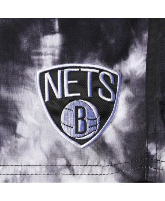 Men's Black Brooklyn Nets Splash Volley Swim Shorts