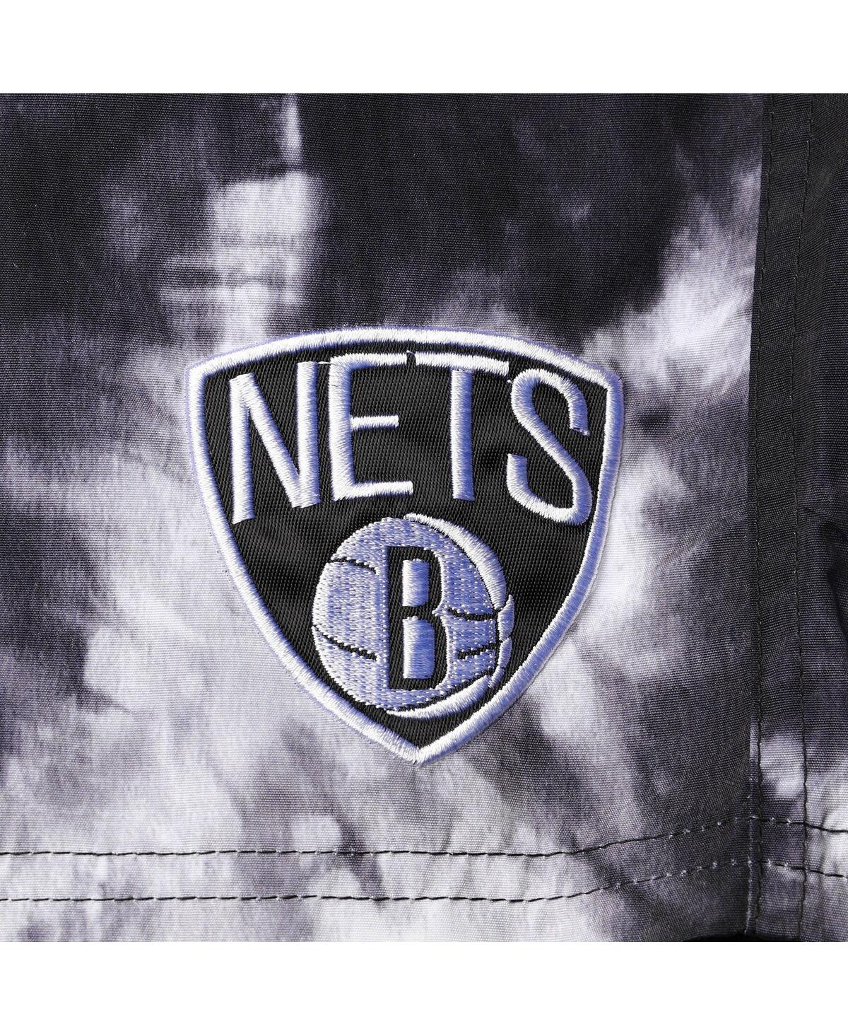 G-iii Sports By Carl Banks Black Brooklyn Nets Splash Volley Swim Shorts In Black