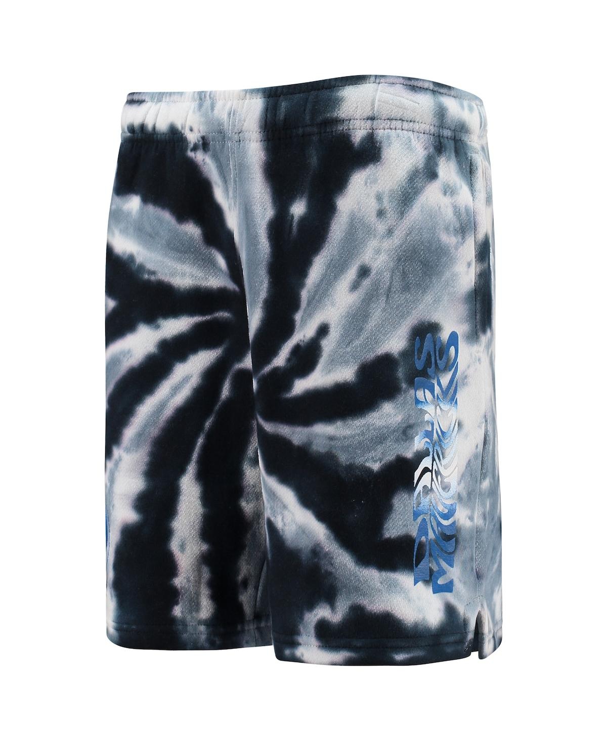 Outerstuff Boys Dallas Mavericks  Mavericks Santa Monica Tie-dye Shorts In Navy
