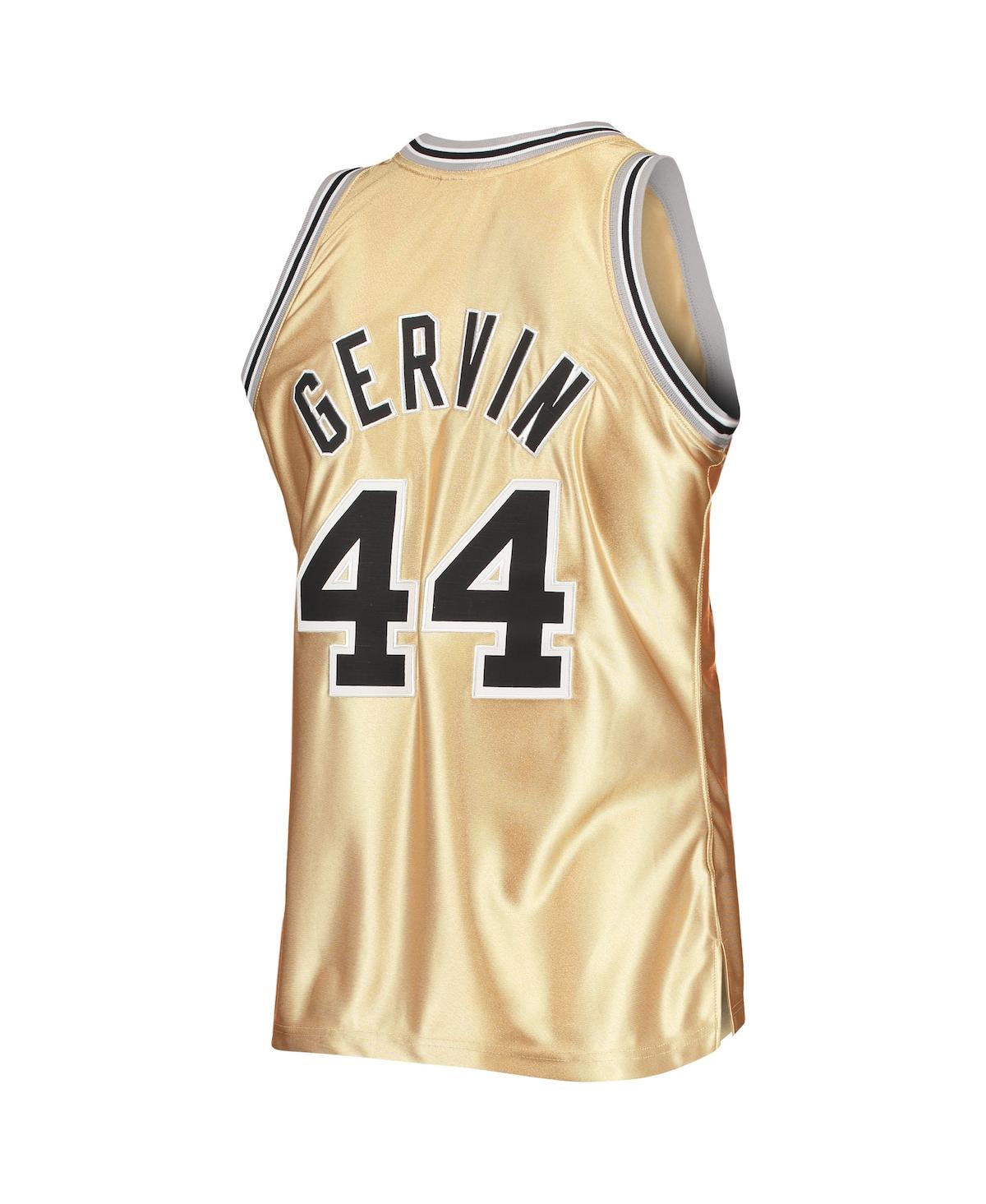 Men's Mitchell & Ness George GervSan Antonio Spurs 75th Anniversary 1977-78 Hardwood Classics Swingman Jersey - Gold