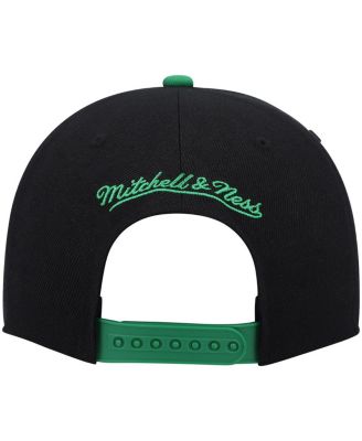 Men's Black and Kelly Green Boston Celtics Hardwood Classics Snapback Hat