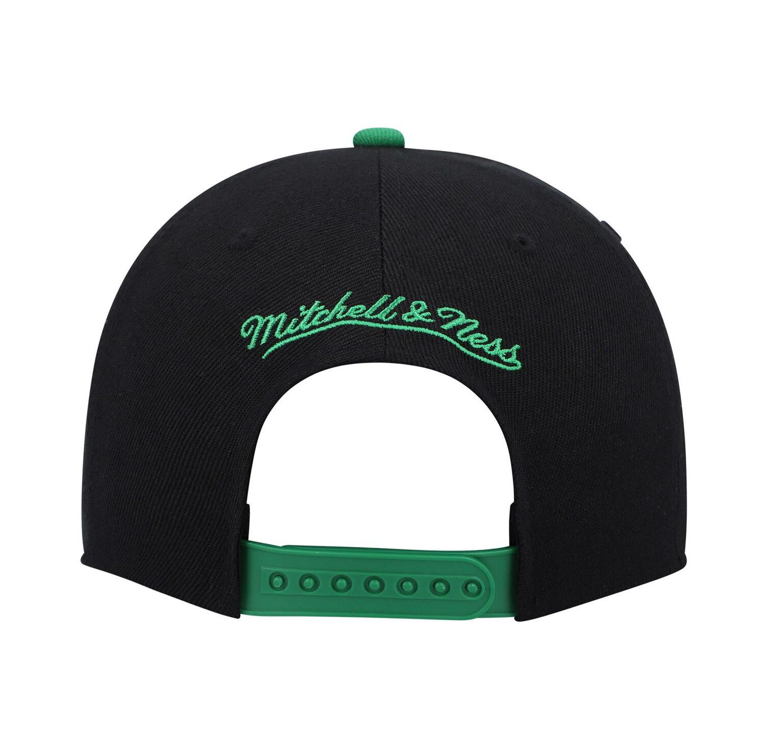 Men's Black and Kelly Green Boston Celtics Hardwood Classics Snapback Hat
