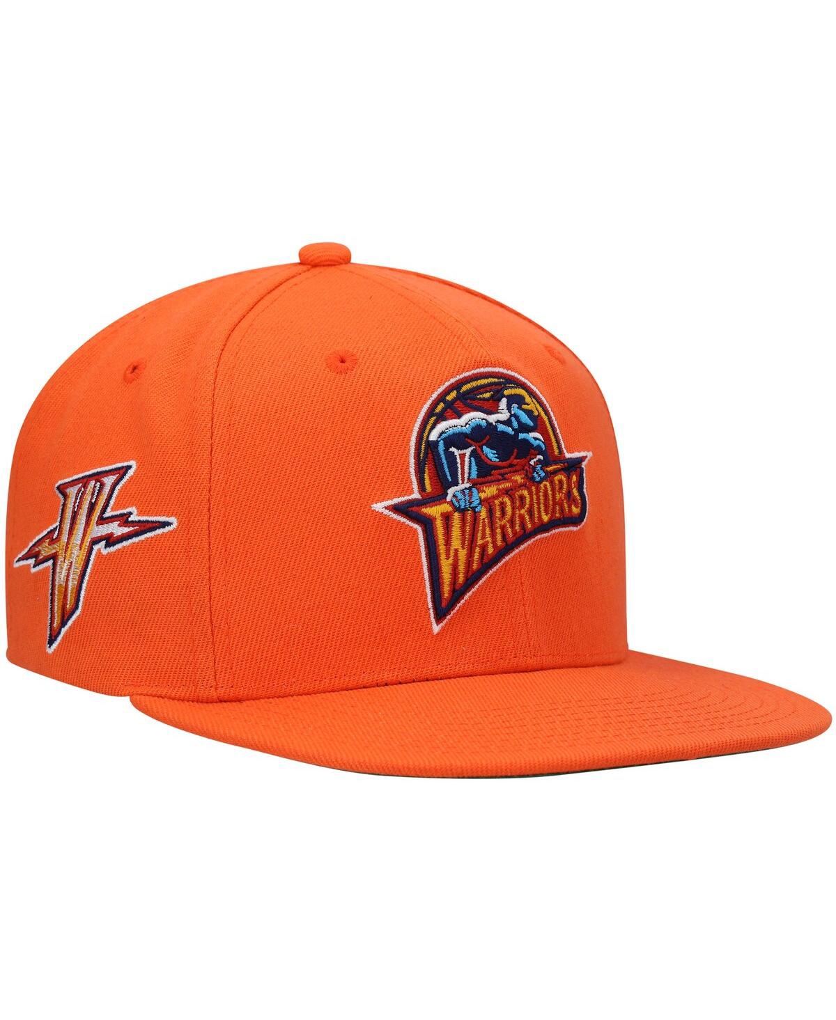 Men's Mitchell & NessGolden State Warriors Hardwood Classics Snapback Hat - Orange