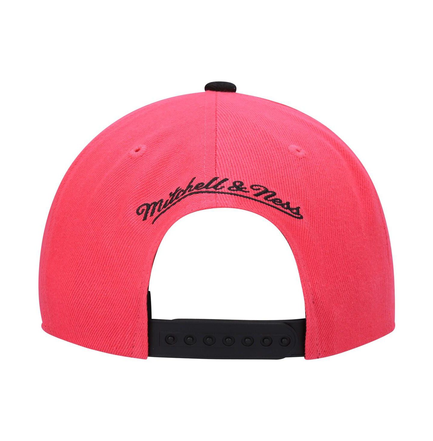 Мужская кепка Mitchell & Ness Pink San Antonio Spurs Hardwood Classics Snapback Hat — фото 5