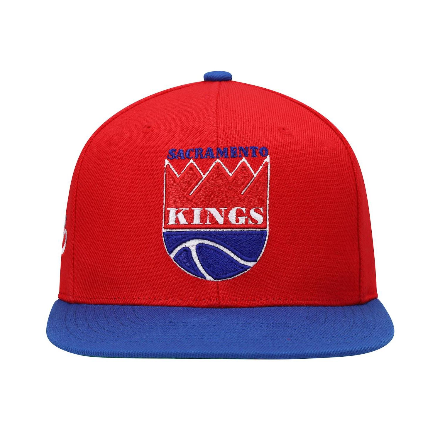 Men's Red and Royal Sacramento Kings Hardwood Classics Snapback Hat