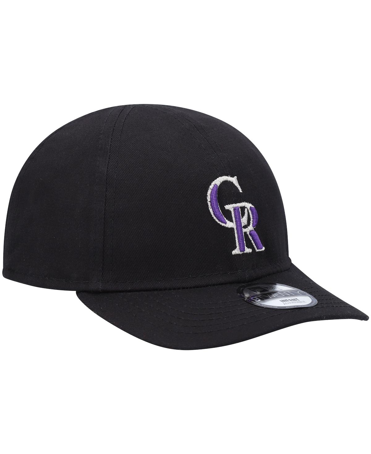 New Era Newborn And Infant Unisex  Black Colorado Rockies My First 9twenty Stretch Fit Hat In Black