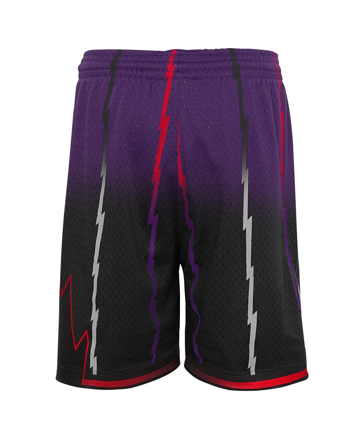 Big Boys Mitchell & Ness Black Toronto Raptors 1998/99 Hardwood Classics Fadeaway Reload 3.0 Swingman Shorts - Black