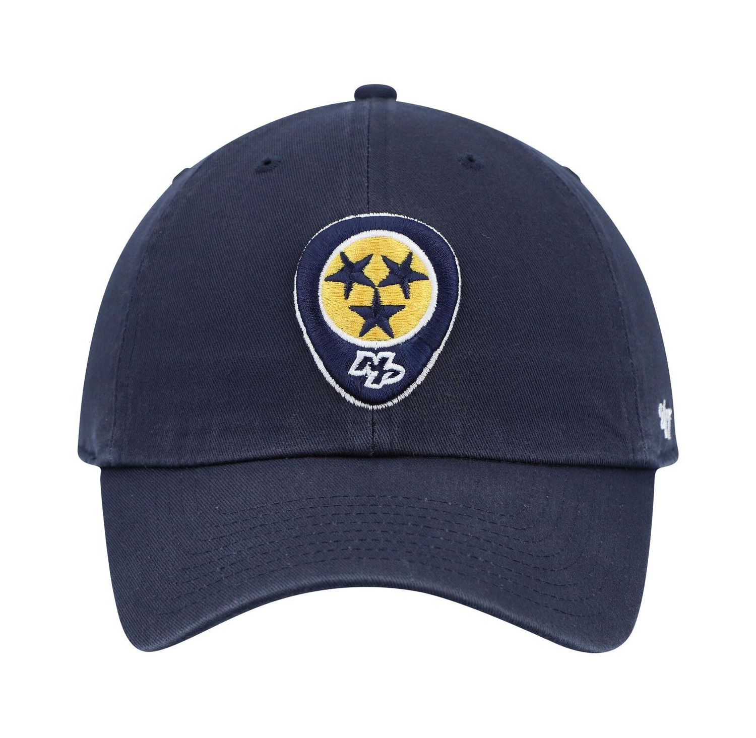 Men's '47 Navy Nashville Predators Logo Clean Up Adjustable Hat