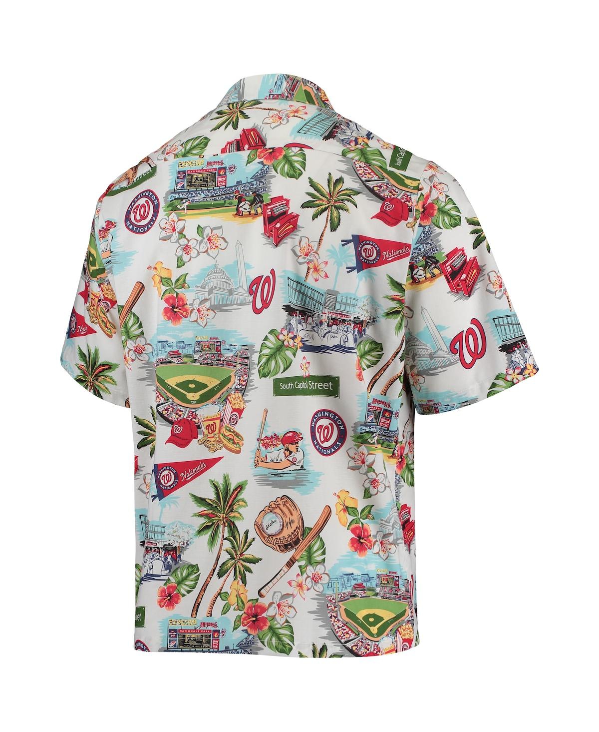 Reyn Spooner Men's Atlanta Braves White Scenic Button-Down Shirt