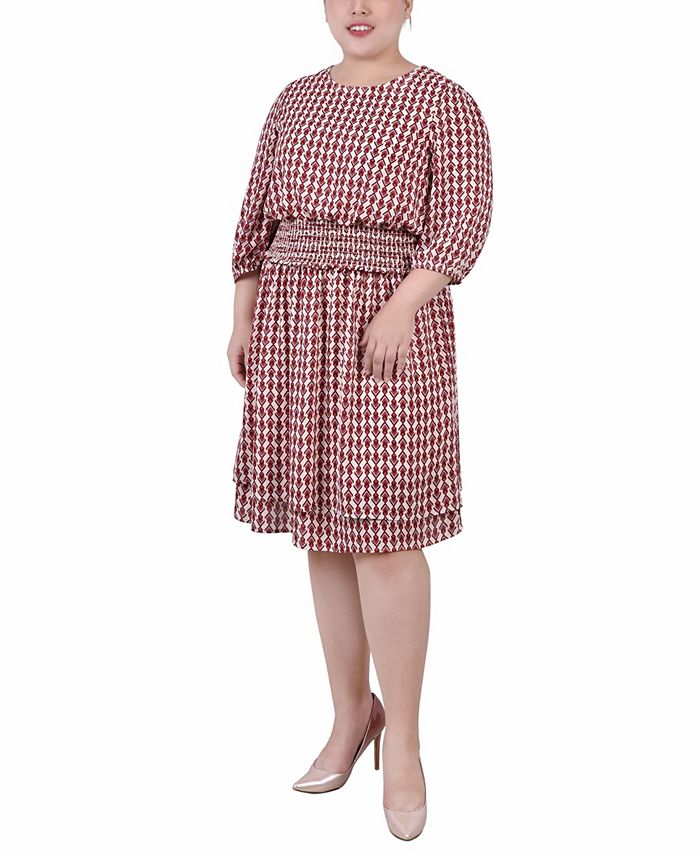 Lauren Ralph Lauren Women's Plus Size Dobby Off the Shoulder Dress