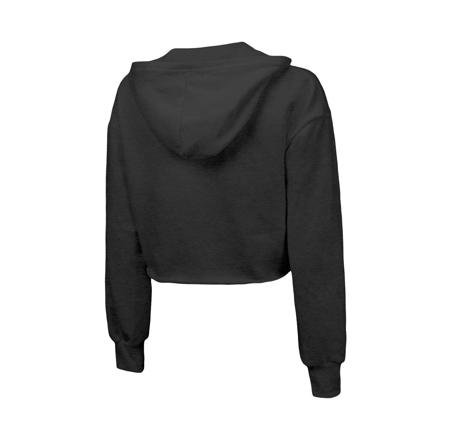 Women's Threads Black Brooklyn Nets Repeat Cropped Tri-Blend Pullover Hoodie