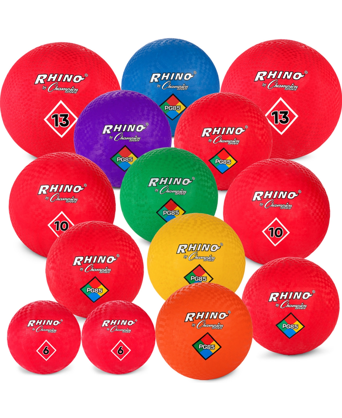Champion Sports Playground Ball Assortment, 13 Piece
