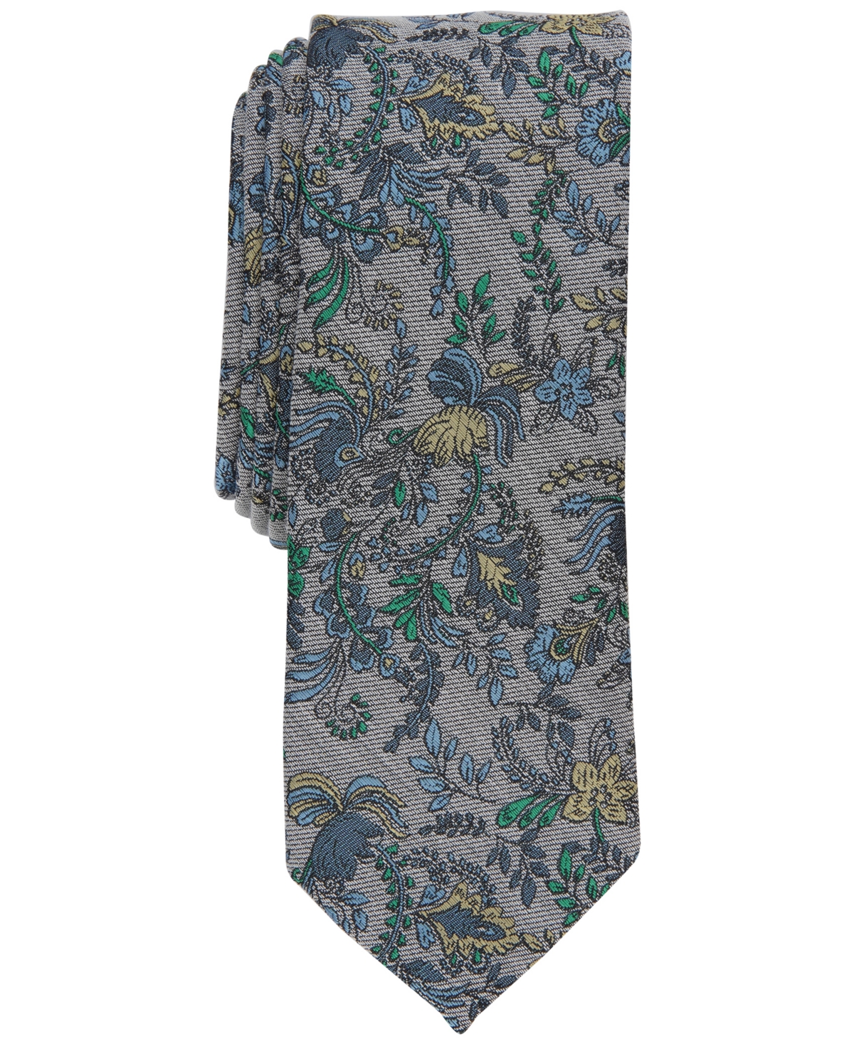 Bar Iii Men's Tobago Botanical Tie, Created For Macy's In Blue