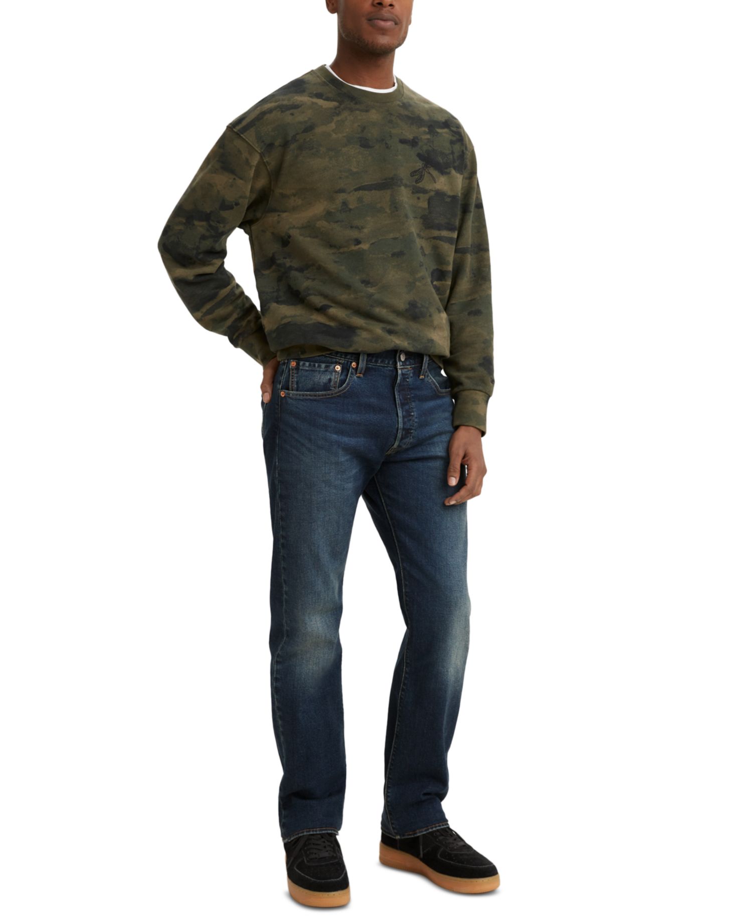 Men's 501® Original Fit Button Fly Stretch Jeans