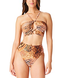 Glam Cheetah Bandeau Top & Bottoms, Created for Macy's