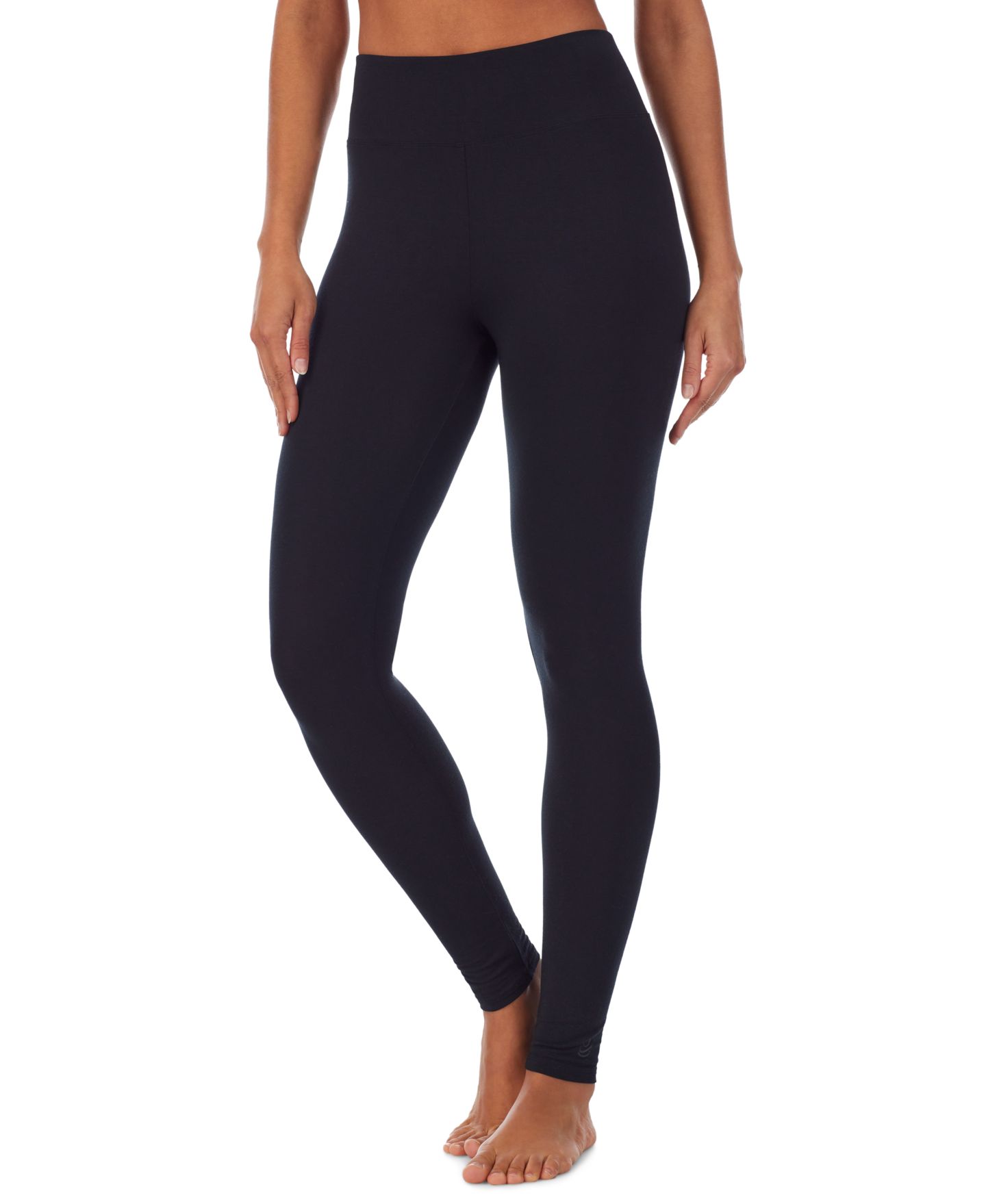 Женские леггинсы Cuddl Duds Softwear with Stretch High-Waist, цвет: Чёрный — фото 1