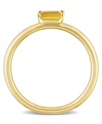 Baguette-Cut Yellow Sapphire (1/3 ct. t.w.) Stackable Ring in 10K Yellow Gold
