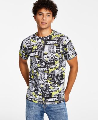 GUESS - Men's Graffiti Poster Crewneck T-Shirt