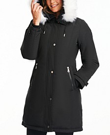 Women's Faux-Fur-Trim Hooded Parka