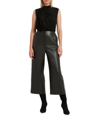 H Halston - Women's Faux Suede Jumpsuit