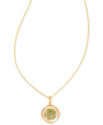Kendra Scott - Gold-Tone Letter B Disc 19" Pendant Necklace