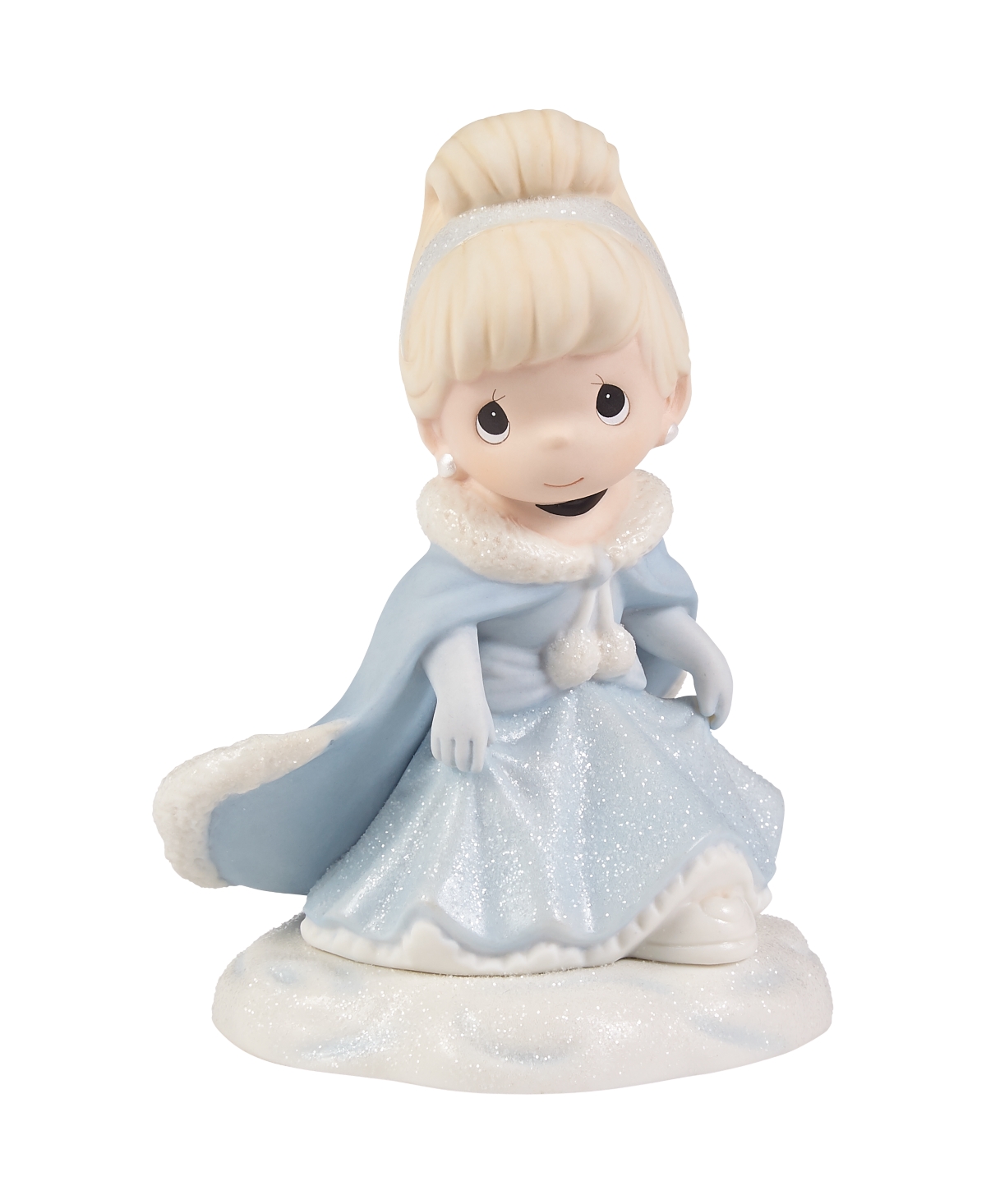 221039 Disney Cinderella Enchanting Winter Wishes Bisque Porcelain Figurine - Multicolor