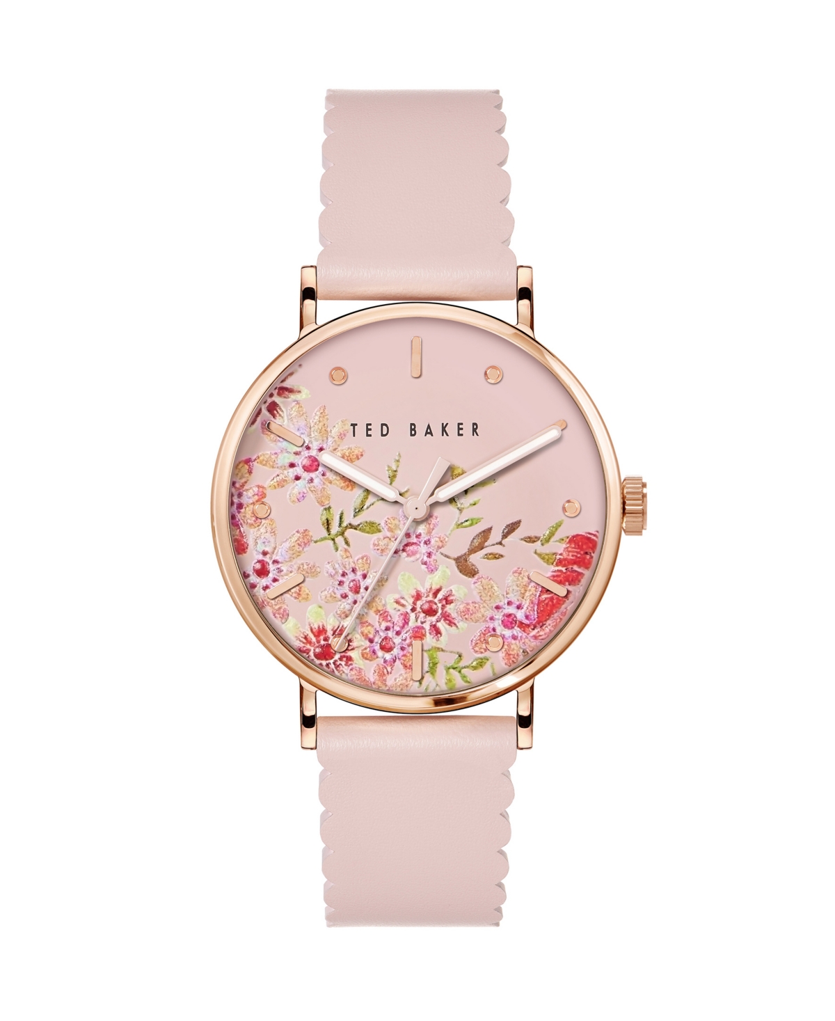 Women's Phylipa Retro Pink Leather Strap Watch 37mm - Pink